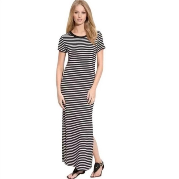 -SOLD- NWOT Micheal Kors Navy Striped Maxi Dress - Picture 3 of 13